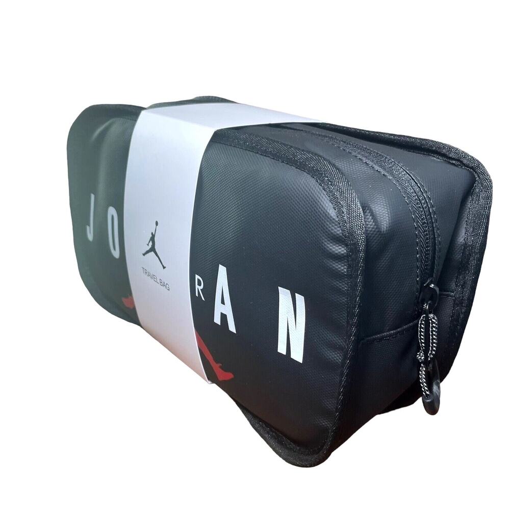 Jordan Travel Dopp Kit Toiletry Bag Black Red Jumpman Logo NWT 9A0473 - Picture 16 of 16